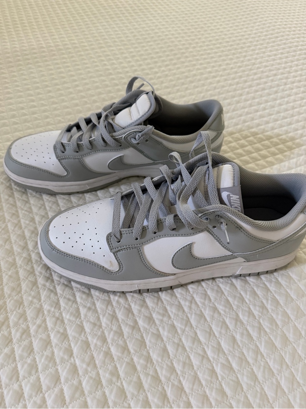 Nike Dunk Low Retro — White & Light Gray - Picture 10 of 11